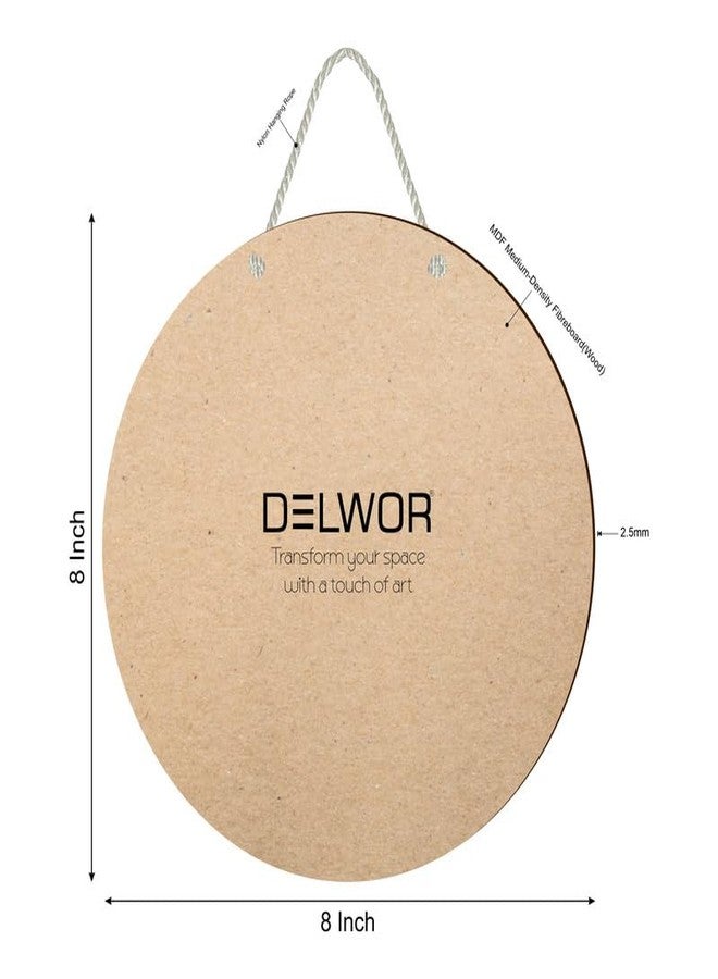 DELWOR Engineered Wood Welcome Home Wall Hanging for Decoration | Front Door Sign | Entrance Decor, 20.3 cm - Image 5
